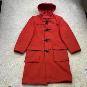 GLOVERALL COAT - THE DUFFLE -  RED WOOLJACKET Women's Size EUR - 34 FR 36 - US 6